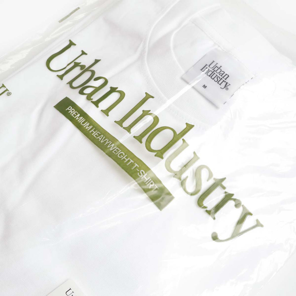 Urban Industry Premium Heavyweight T-Shirt 3-Pack, White, Detail Shot 4