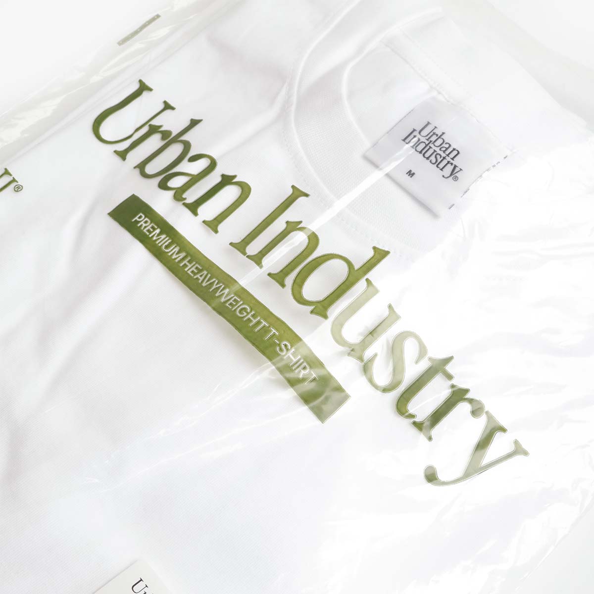 Urban Industry Premium Heavyweight T-Shirt 3-Pack, White, Detail Shot 4