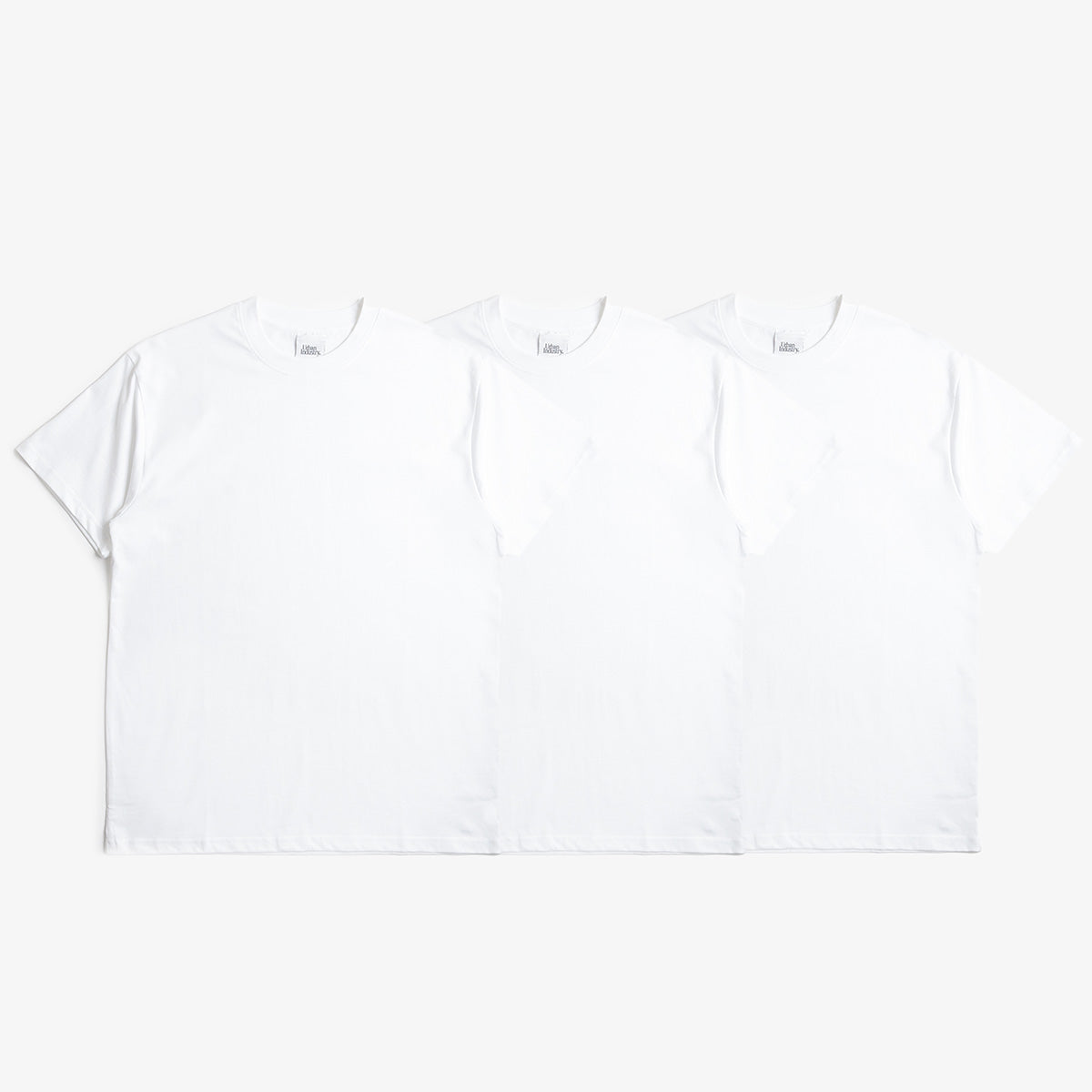 Urban Industry Premium Heavyweight T-Shirt 3-Pack, White, Detail Shot 1