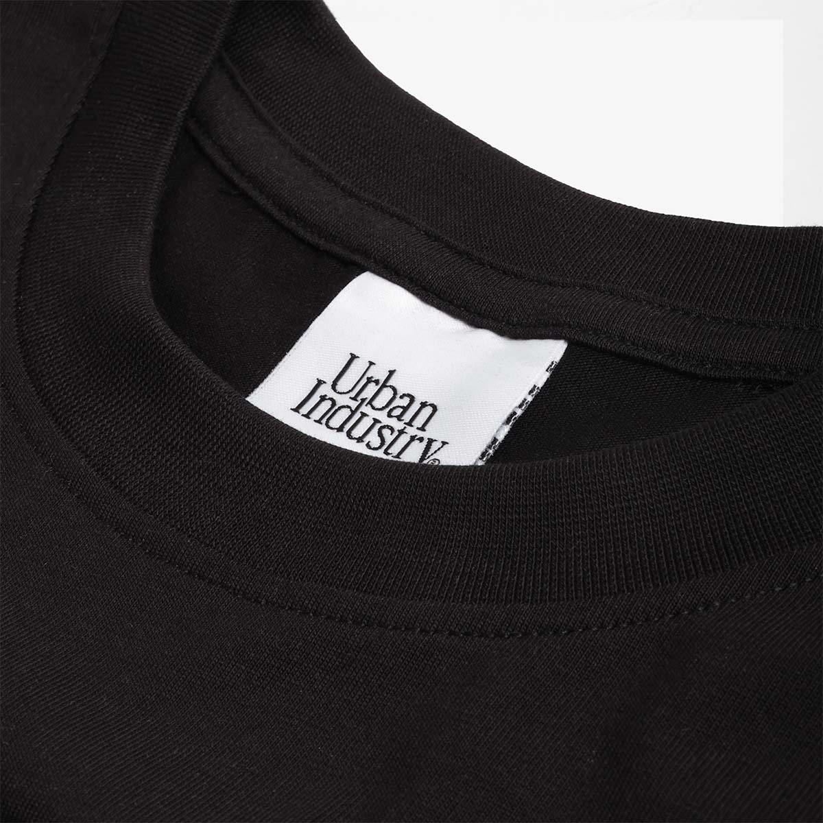 Urban Industry Premium Heavyweight T-Shirt 3-Pack, White Black Navy, Detail Shot 7