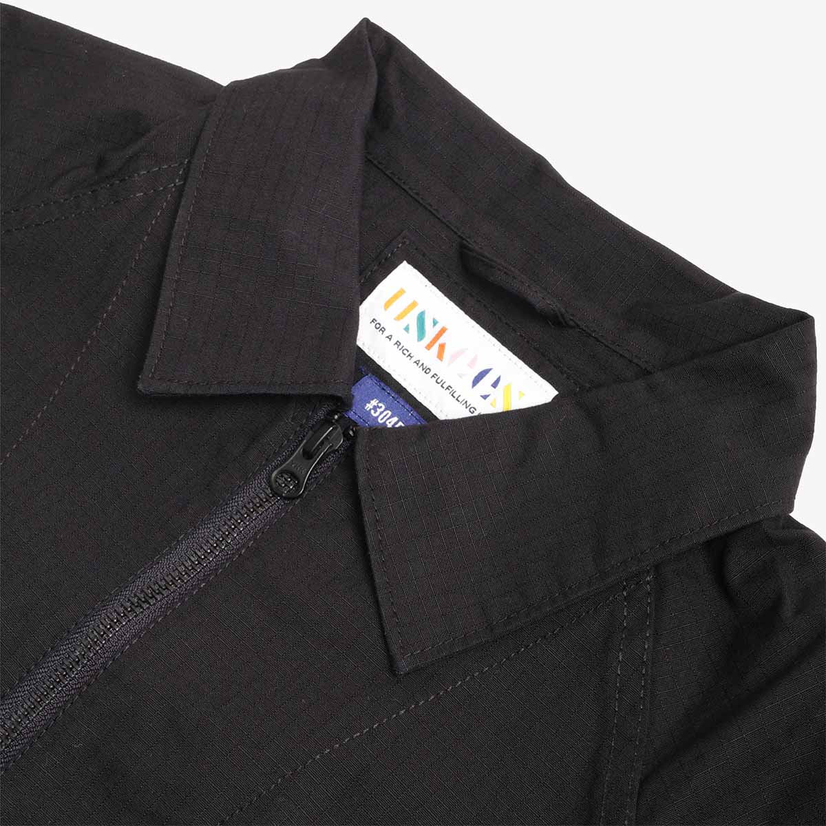 main Uskees Ripstop Field Jacket, Black, Detail Shot 3