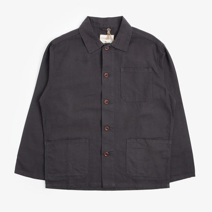 Uskees Buttoned Overshirt, Charcoal, Detail Shot 5