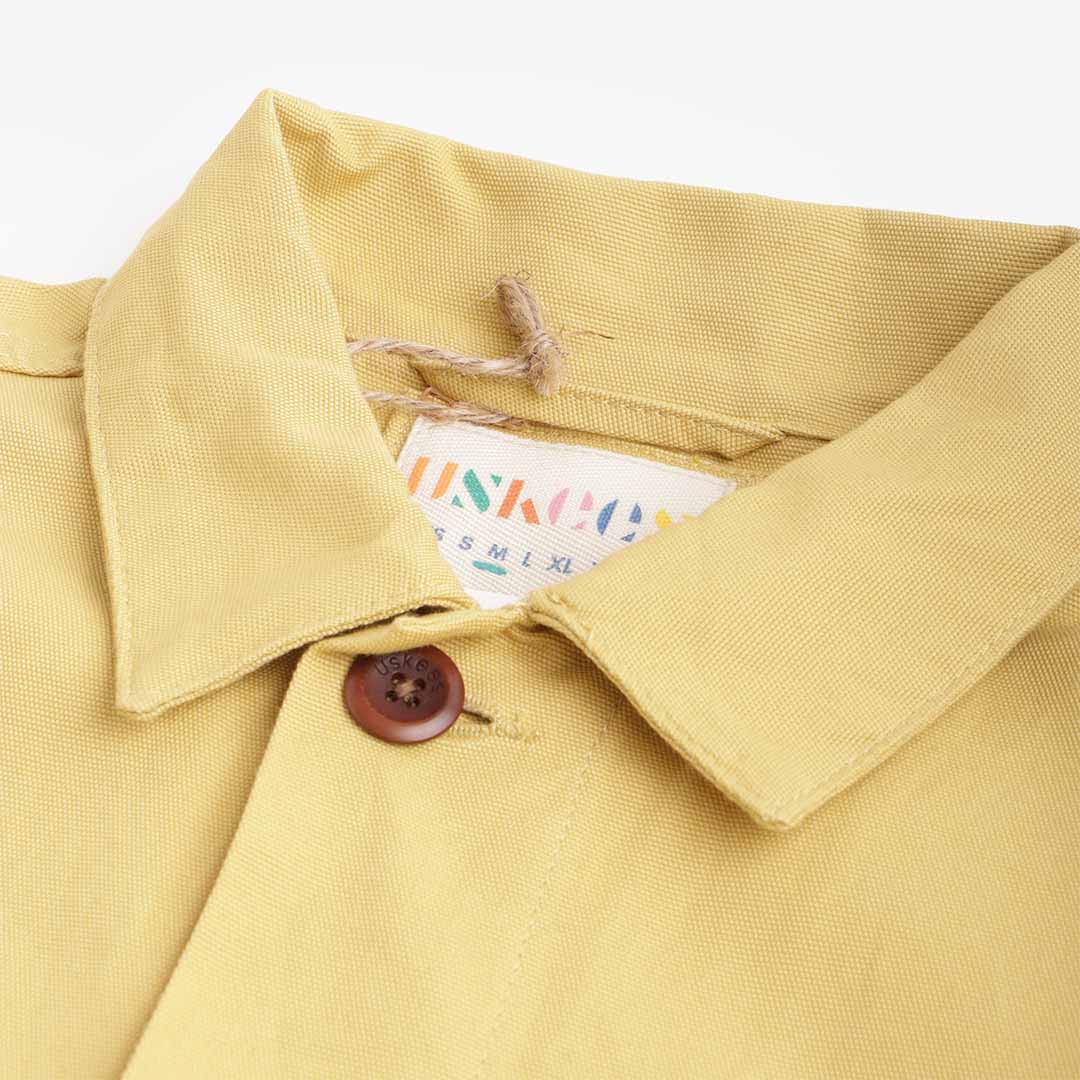 Uskees Buttoned Overshirt, Citronella, Detail Shot 3