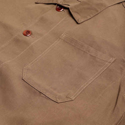 thumbnail Uskees Buttoned Overshirt, Dark Taupe, Detail Shot 4