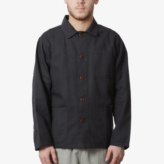 Uskees Buttoned Overshirt, Charcoal, Detail Shot 2