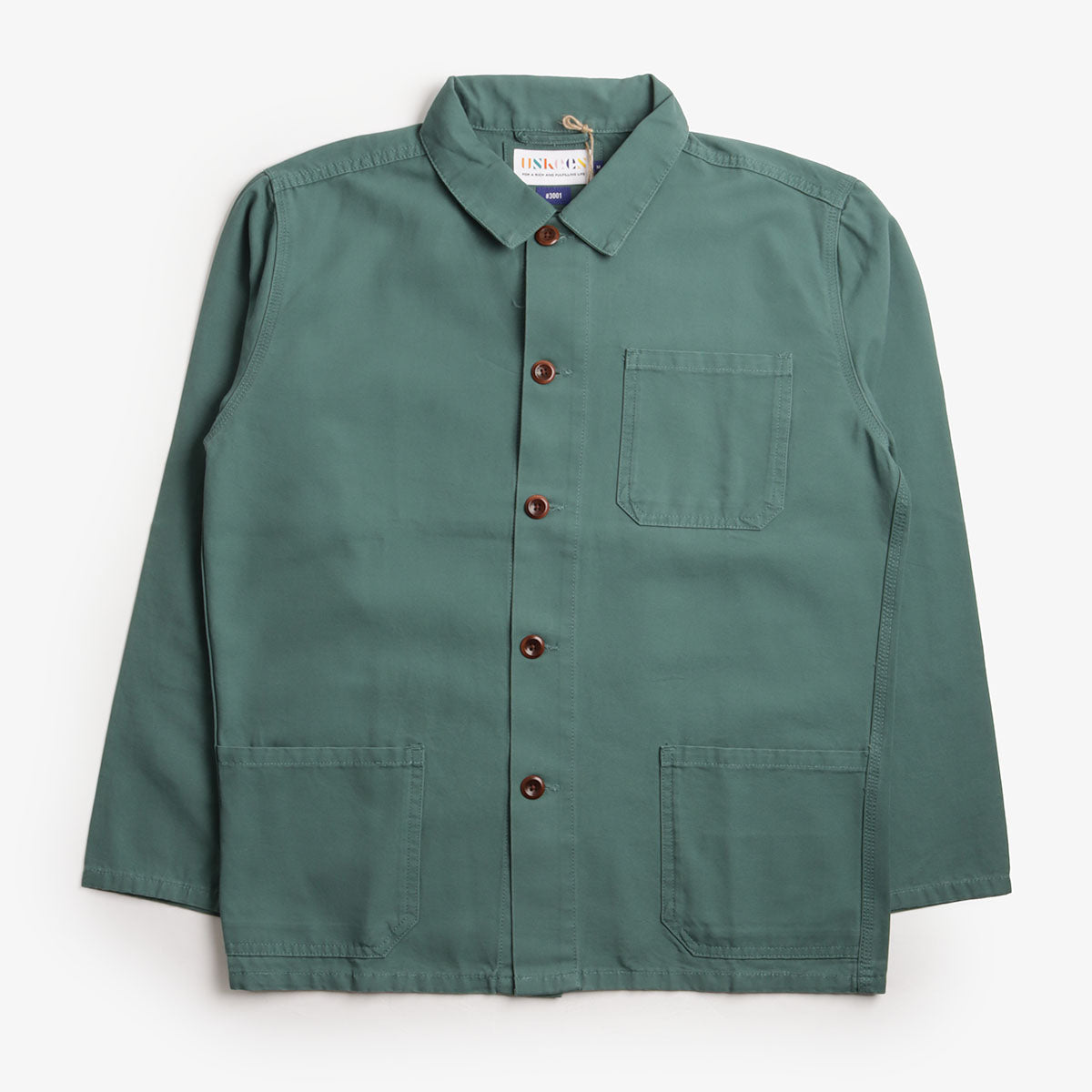 Uskees Buttoned Overshirt, Green, Detail Shot 1