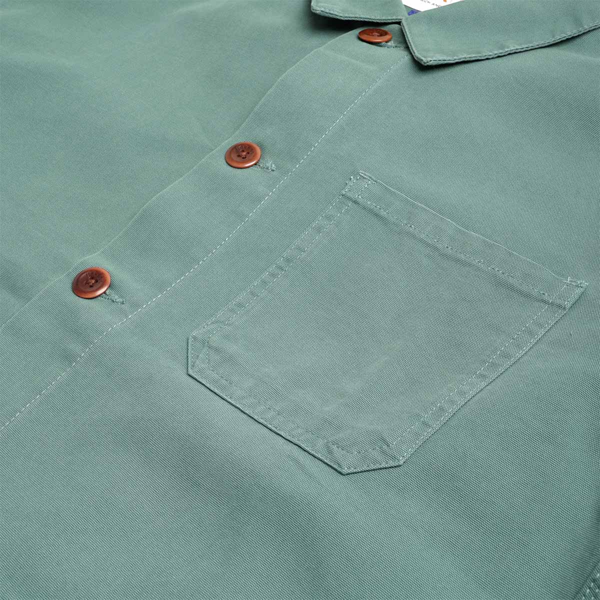 Uskees Buttoned Overshirt, Green, Detail Shot 5