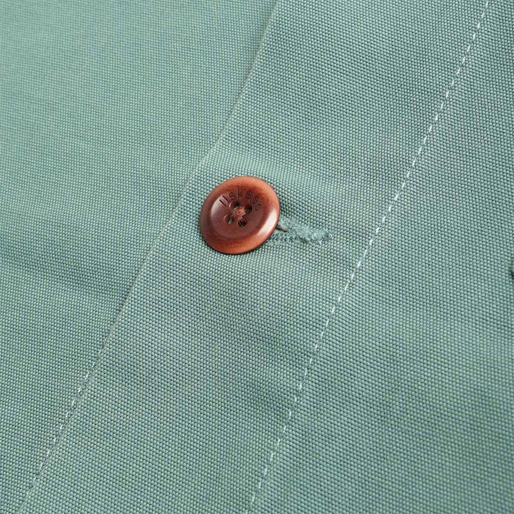 Uskees Buttoned Overshirt, Green, Detail Shot 6