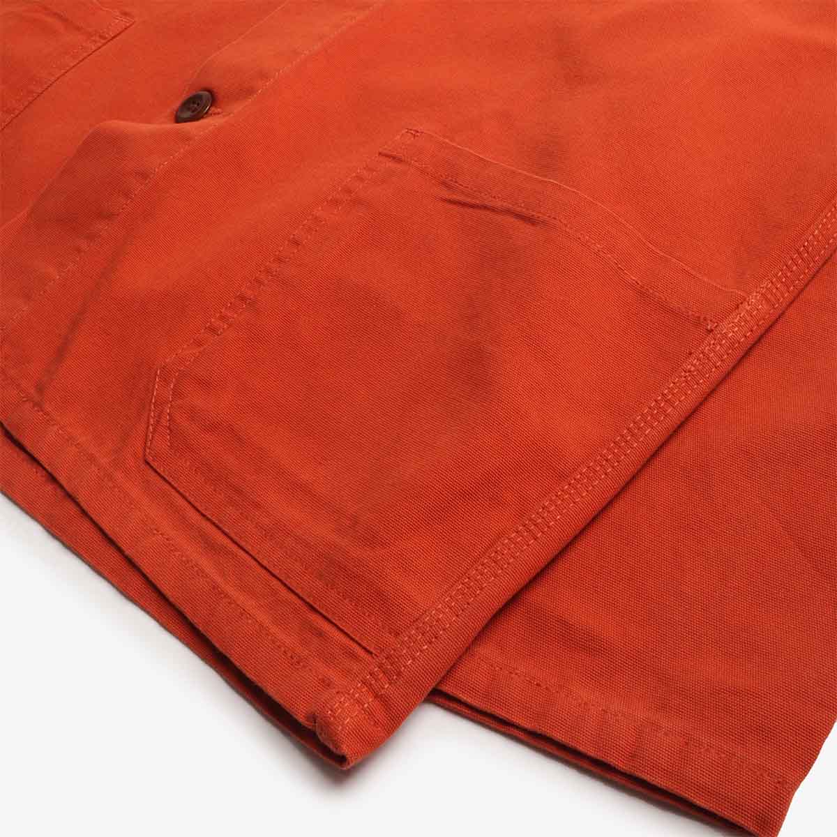 Uskees Buttoned Overshirt, Rust, Detail Shot 4