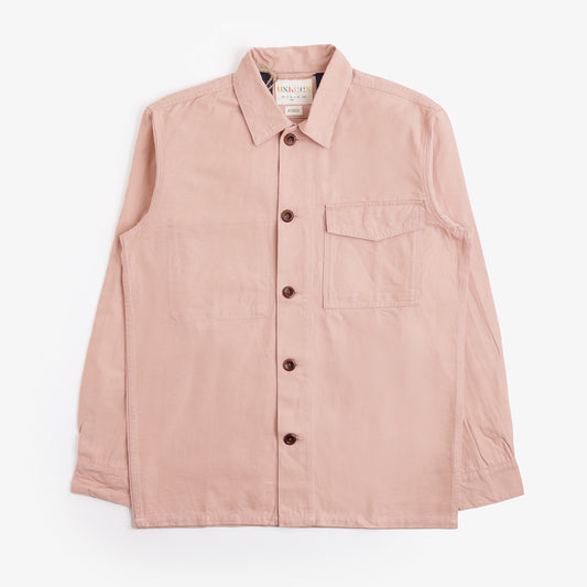 Uskees Buttoned Workshirt, Dusty Pink, Detail Shot 1