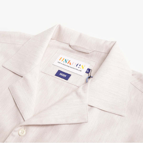 Uskees Cuban Shirt, Ecru, Detail Shot 2