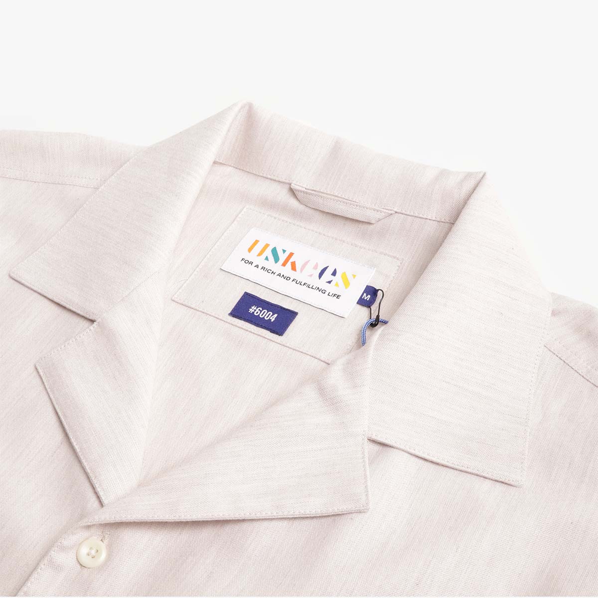 main Uskees Cuban Shirt, Ecru, Detail Shot 2