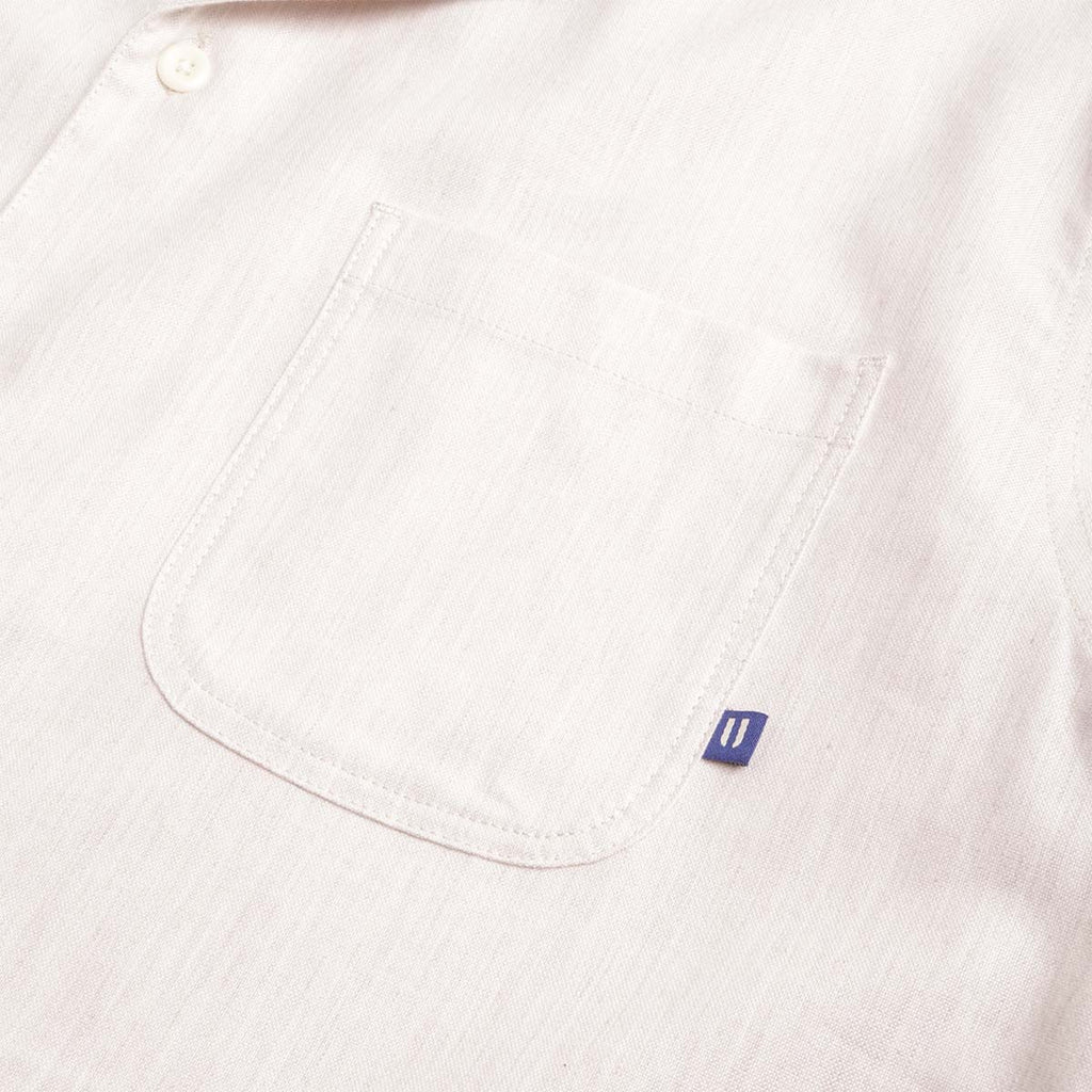 Uskees Cuban Shirt, Ecru, Detail Shot 3