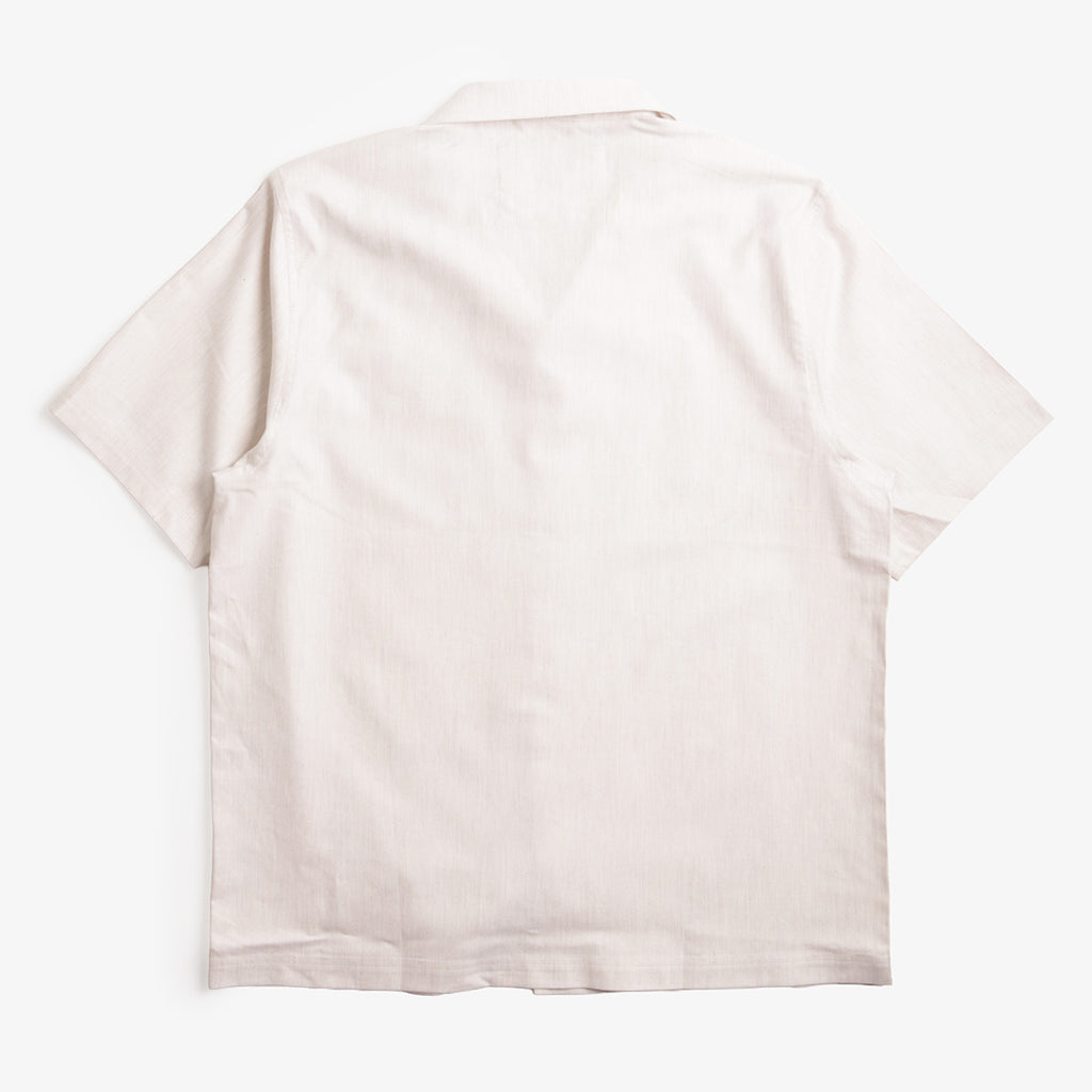 Uskees Cuban Shirt, Ecru, Detail Shot 4