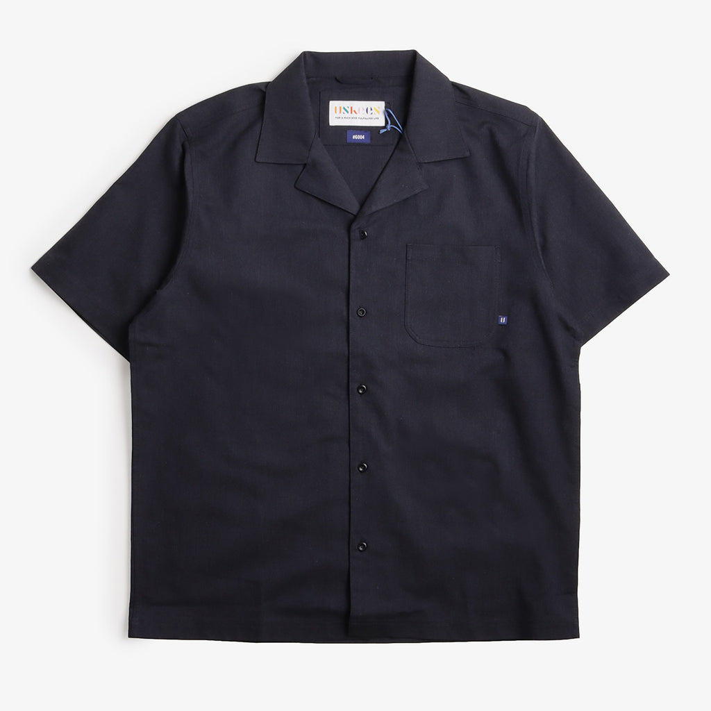 Uskees Cuban Shirt, Atlantic Blue, Detail Shot 1