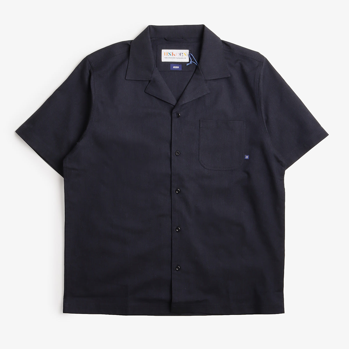 Uskees Cuban Shirt, Atlantic Blue, Detail Shot 1