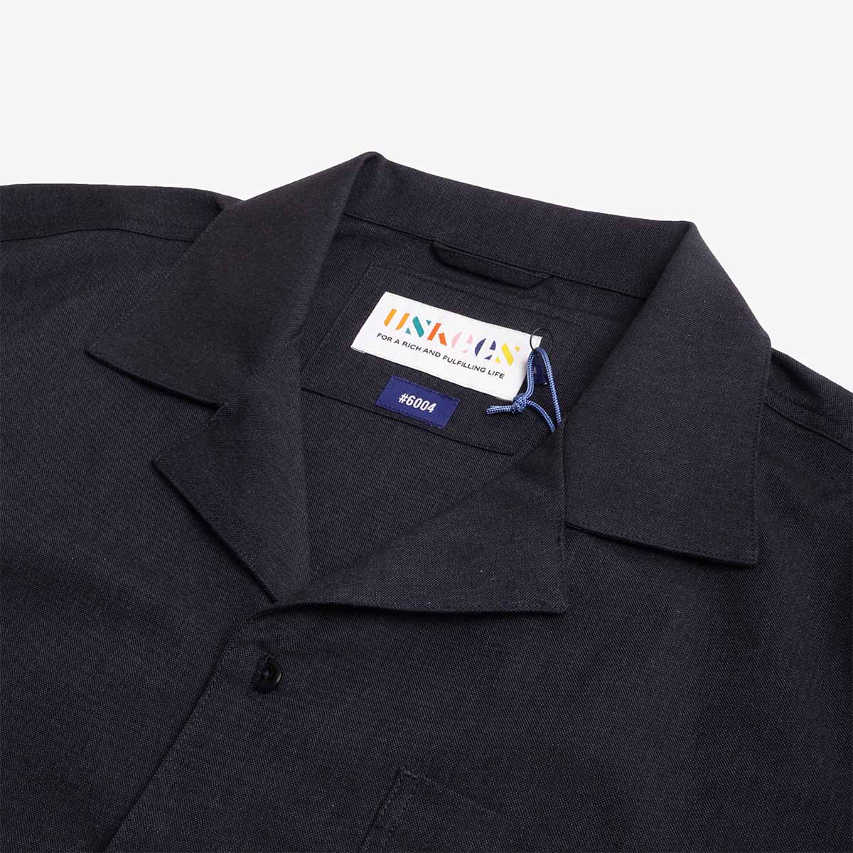 Uskees Cuban Shirt, Atlantic Blue, Detail Shot 2