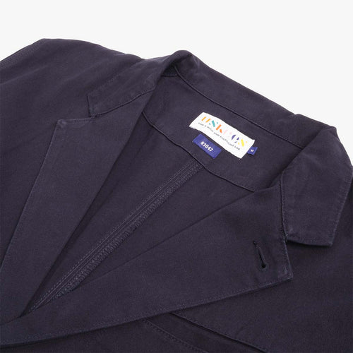 Lapel and interior label detail, Uskees Docklands blazer