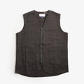 Uskees Drill Zip Up Vest, Charcoal, Detail Shot 1