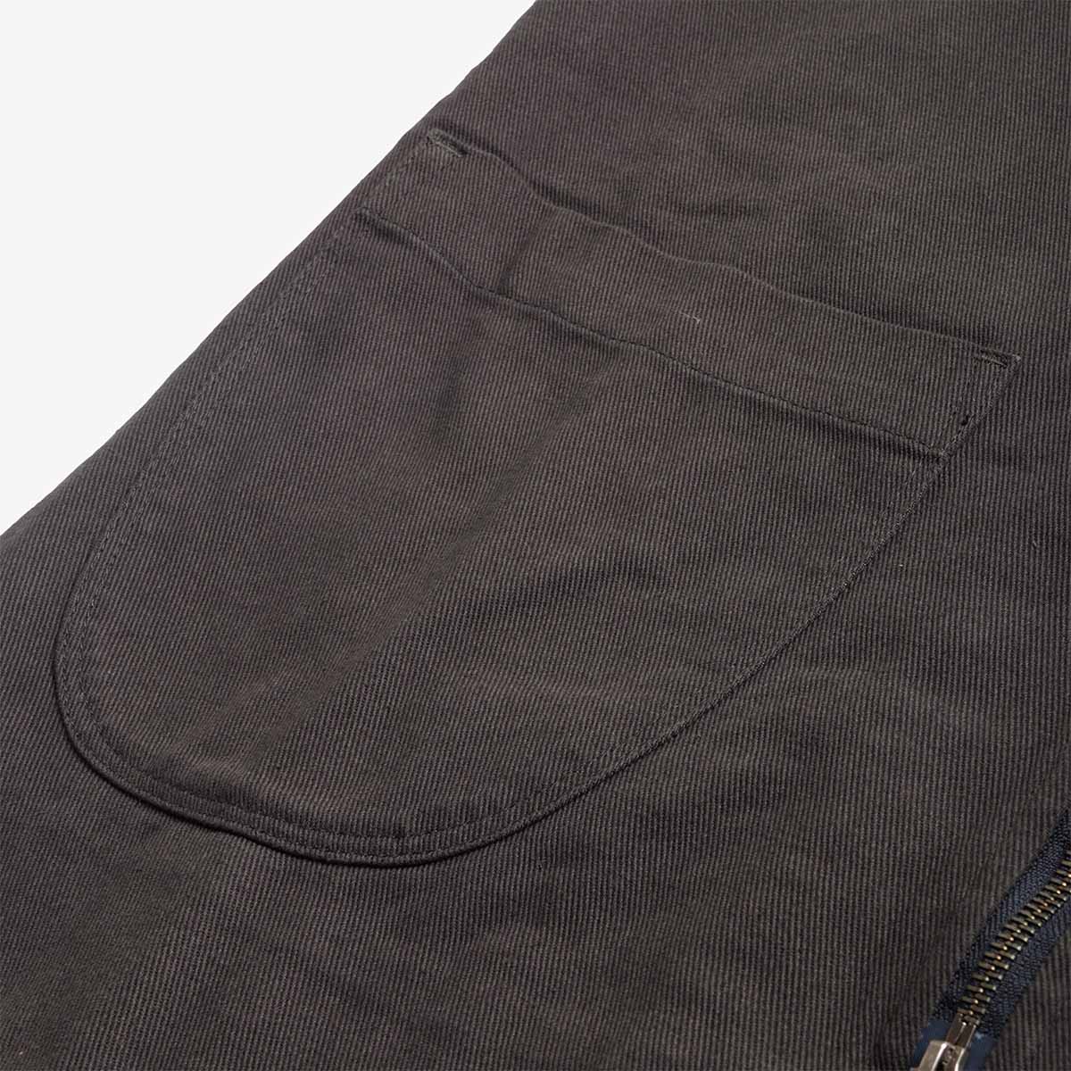 Uskees Drill Zip Up Vest, Charcoal, Detail Shot 2