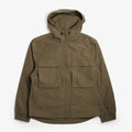 Uskees Evo Shell Coat, Army Green, Detail Shot 1