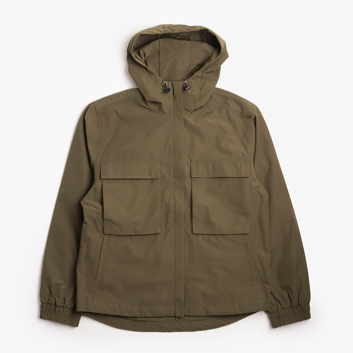 main Uskees Evo Shell Coat, Army Green, Detail Shot 1