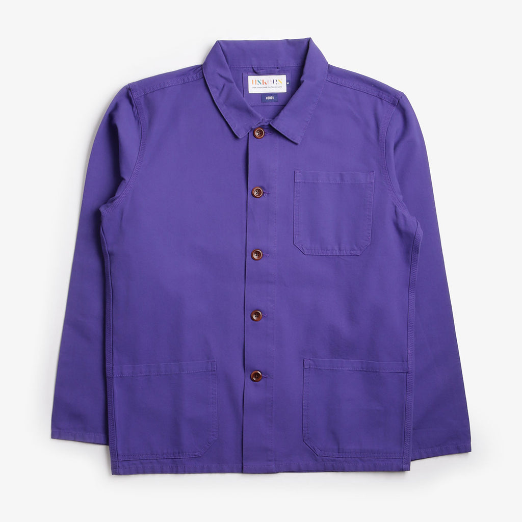 Uskees Buttoned 3001 Overshirt, Burst Grape, Detail Shot 1