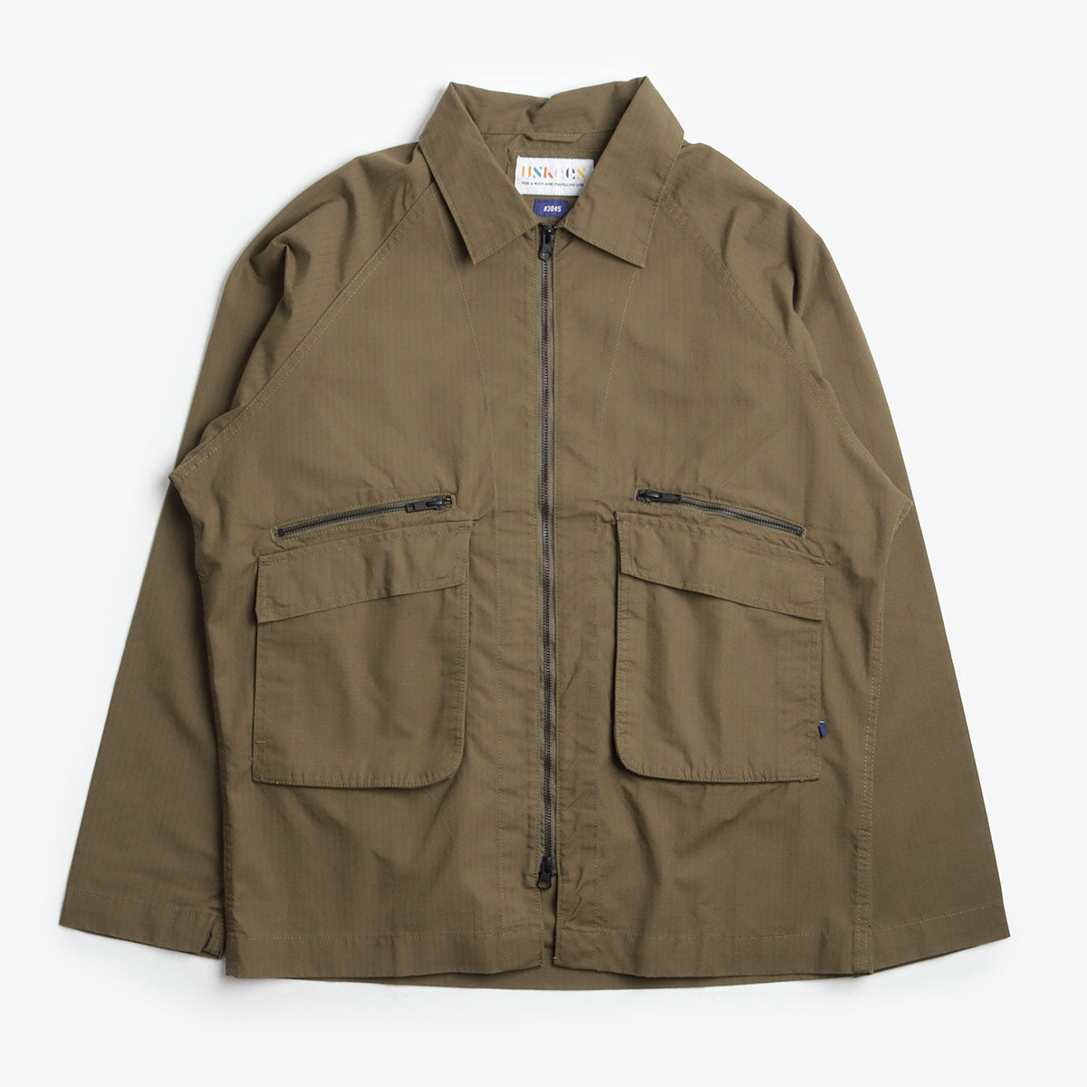 main Uskees Ripstop Field Jacket, Ivy Green, Detail Shot 1