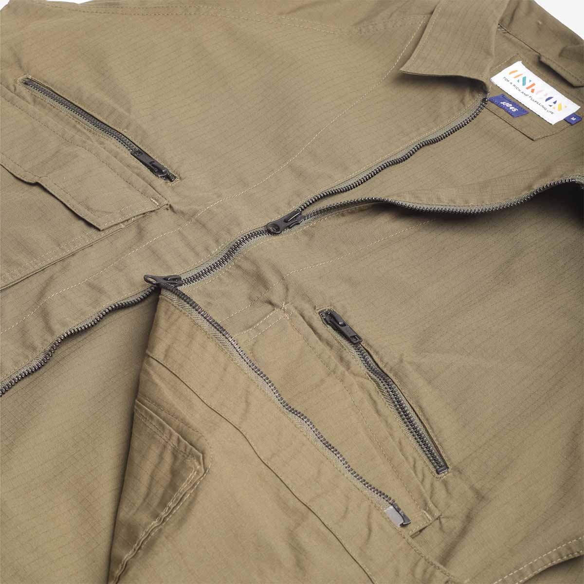 Uskees Ripstop Field Jacket, Ivy Green, Detail Shot 4