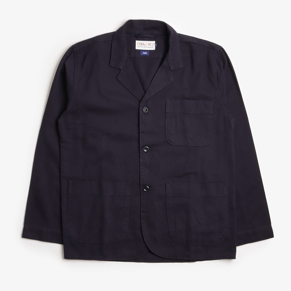 Uskees Twill Blazer, Midnight Blue, Detail Shot 1