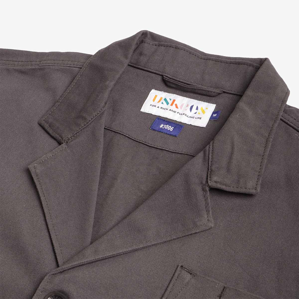 Uskees Twill Blazer, Charcoal, Detail Shot 2