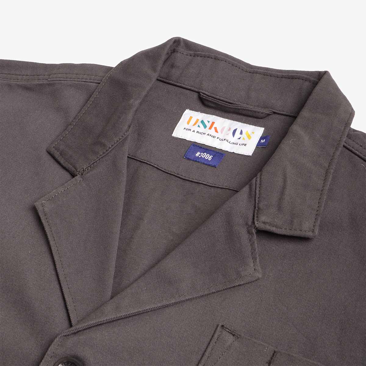 Uskees Twill Blazer, Charcoal, Detail Shot 2