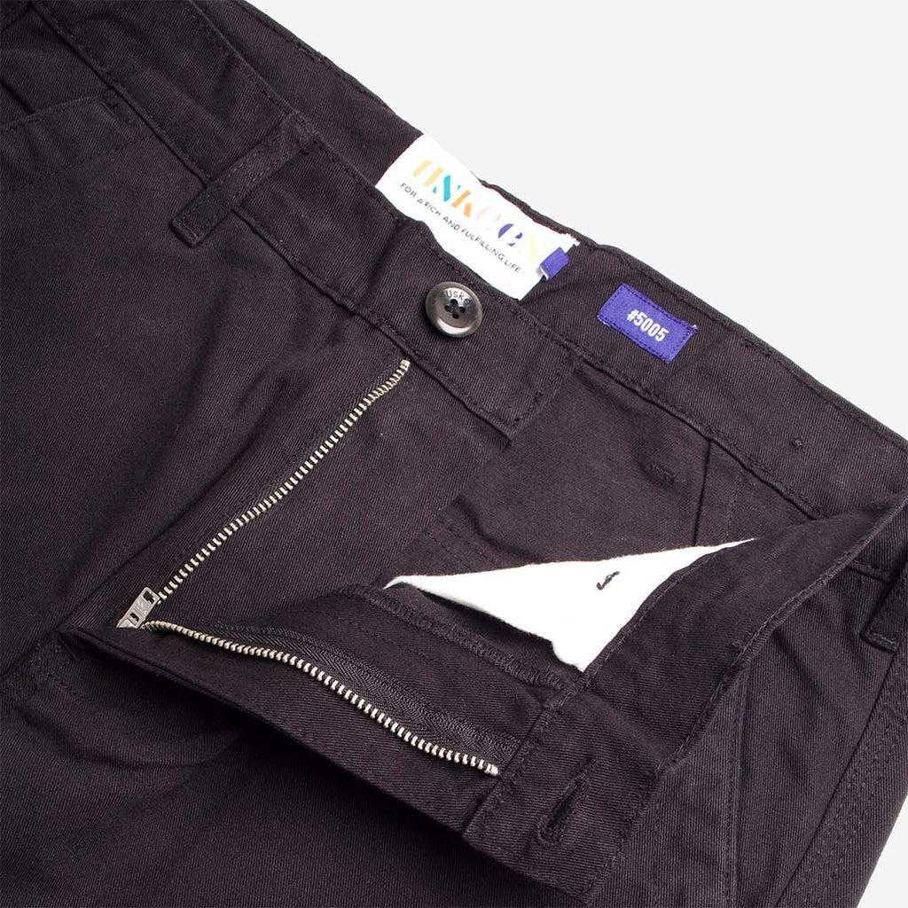 Uskees Twill Workwear Pant, Black, Detail Shot 3