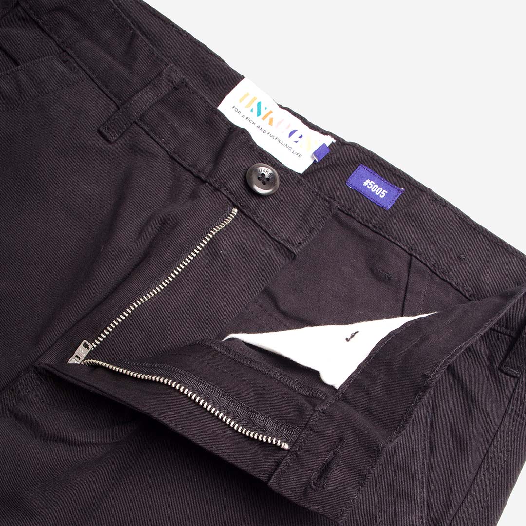 Uskees Twill Workwear Pant, Black, Detail Shot 3