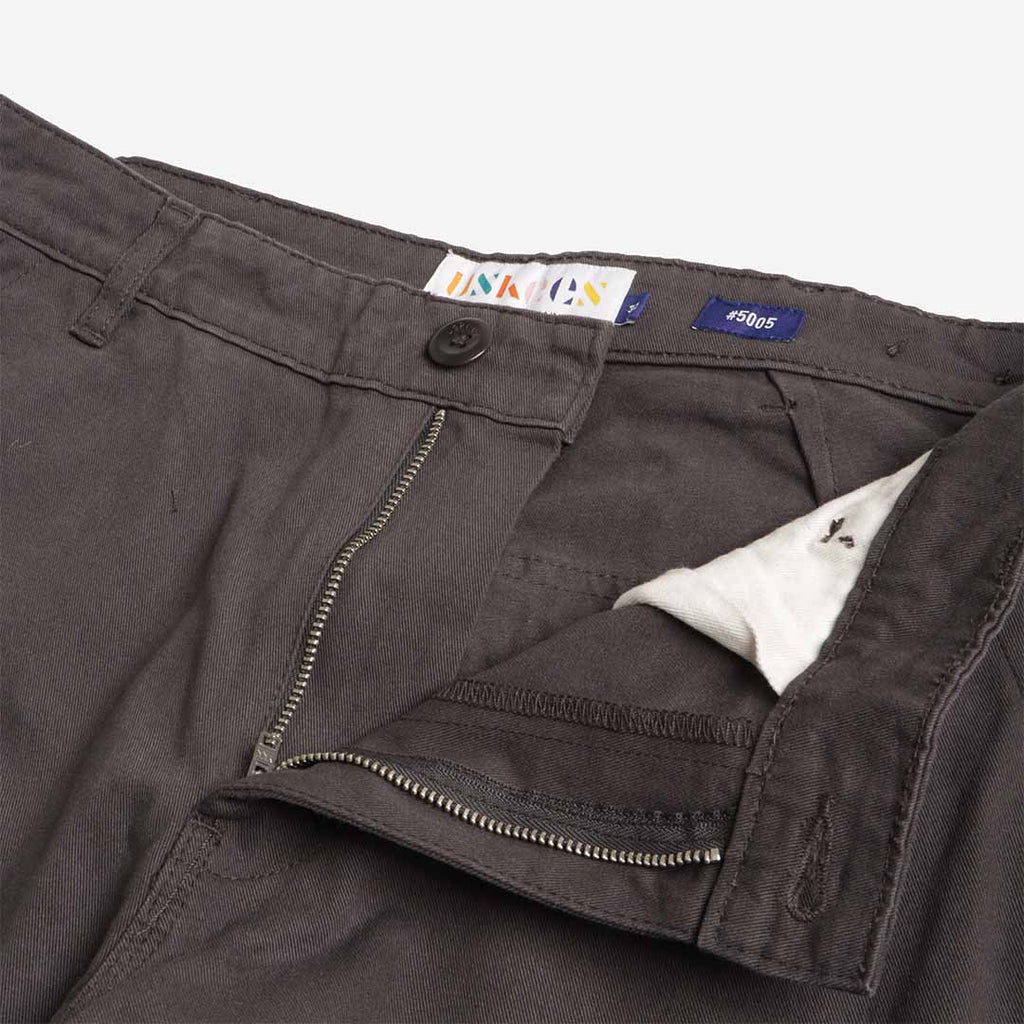 Uskees Twill Workwear Pant, Charcoal, Detail Shot 2