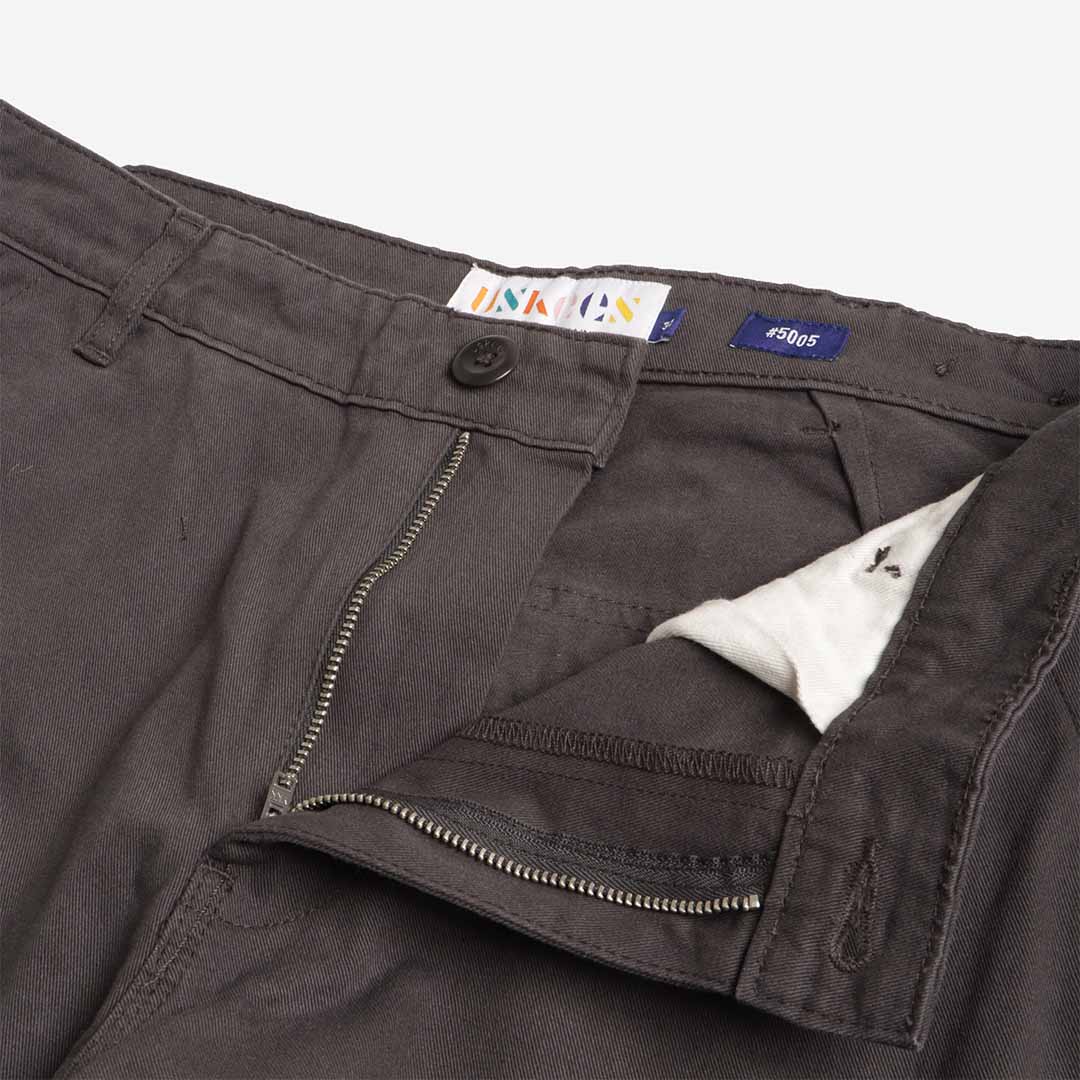 Uskees Twill Workwear Pant, Charcoal, Detail Shot 2