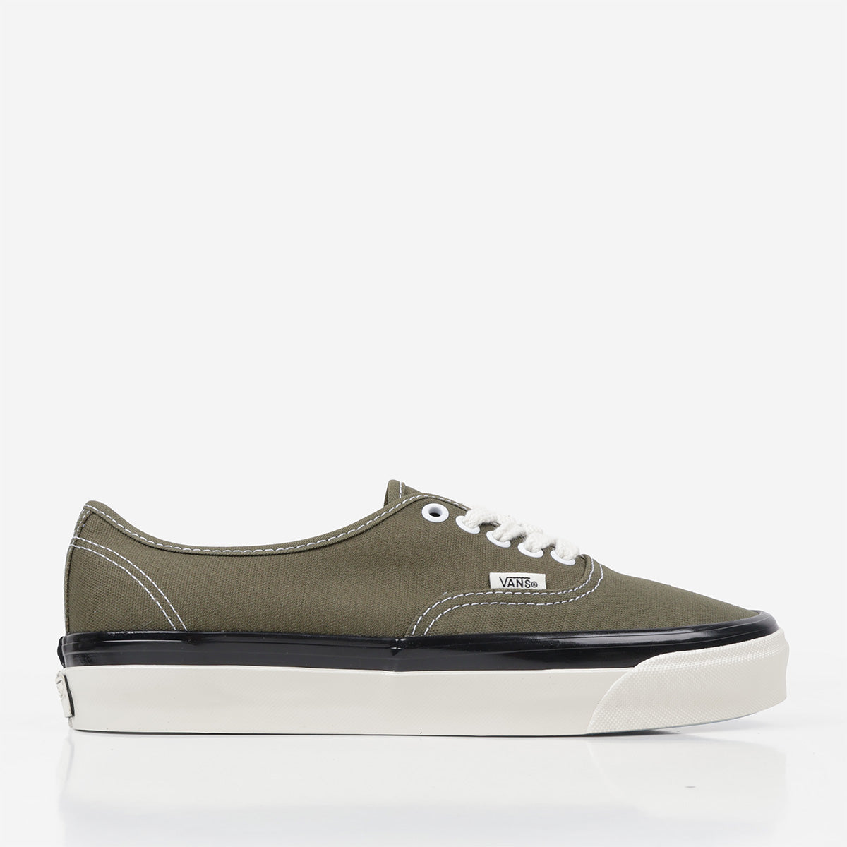 main Vans Premium Authentic 44 Deck Shoes, Olive, Detail Shot 1