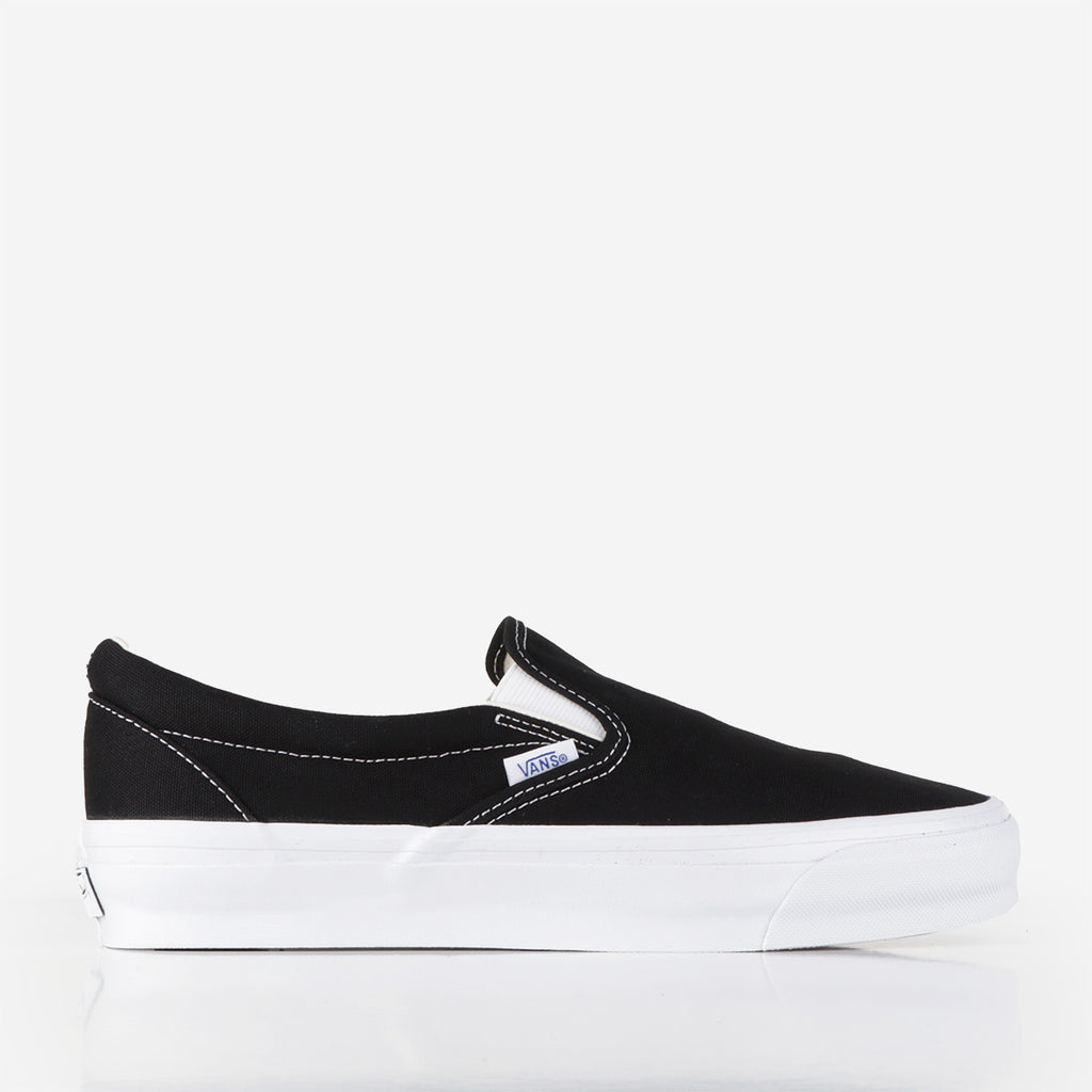 Vans Premium Slip-On Reissue 98 Shoes, LX Black White, Detail Shot 1
