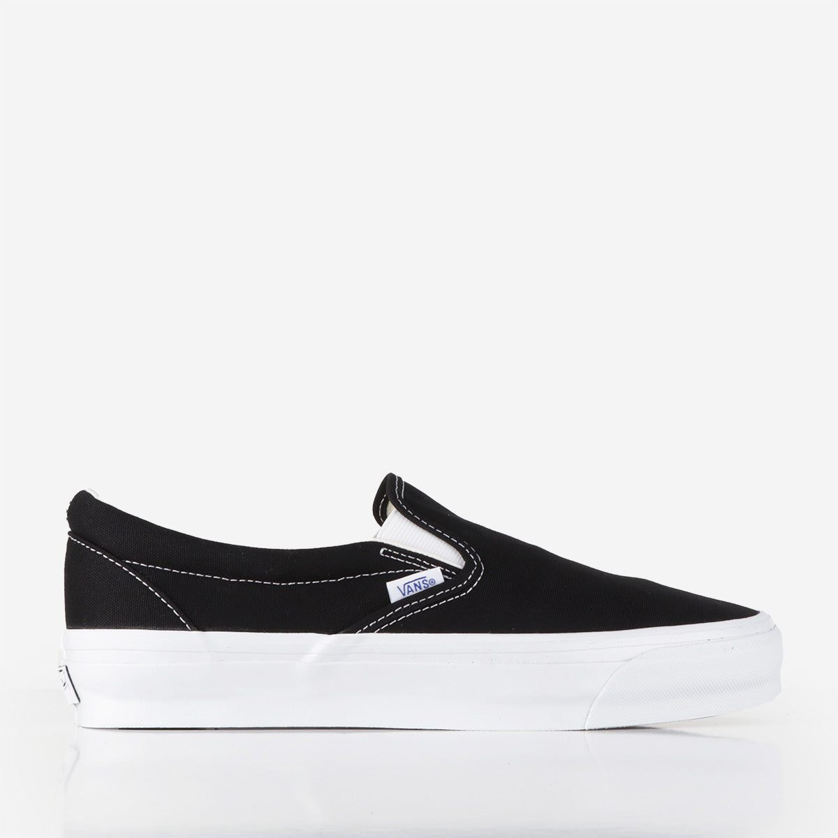 Vans Premium Slip-On Reissue 98 Shoes, LX Black White, Detail Shot 1