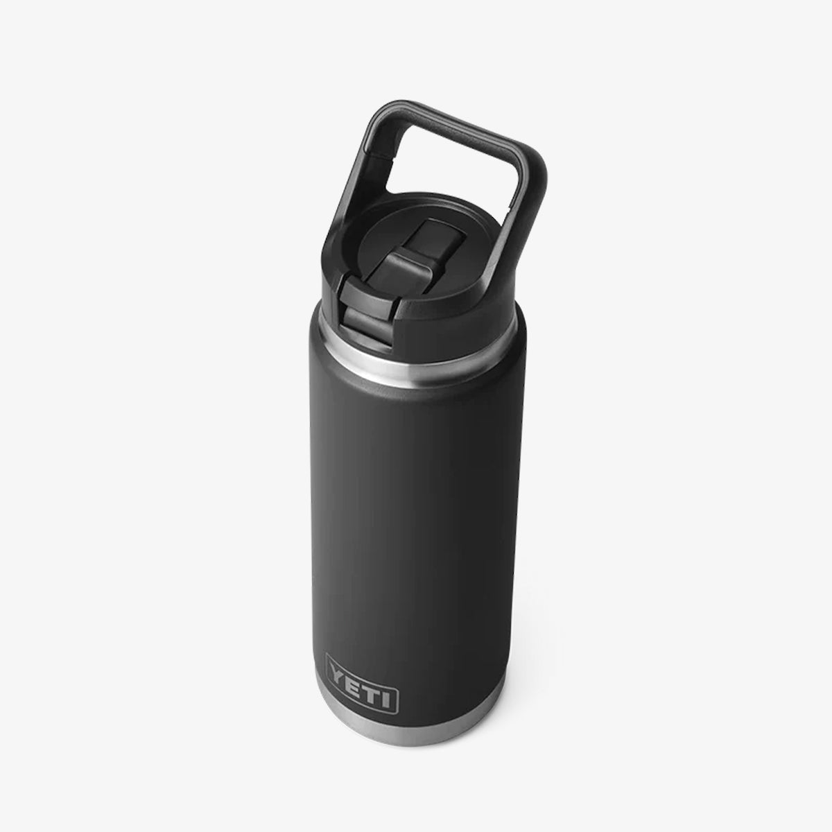 YETI Rambler 26oz Straw Bottle, Black, Detail Shot 2