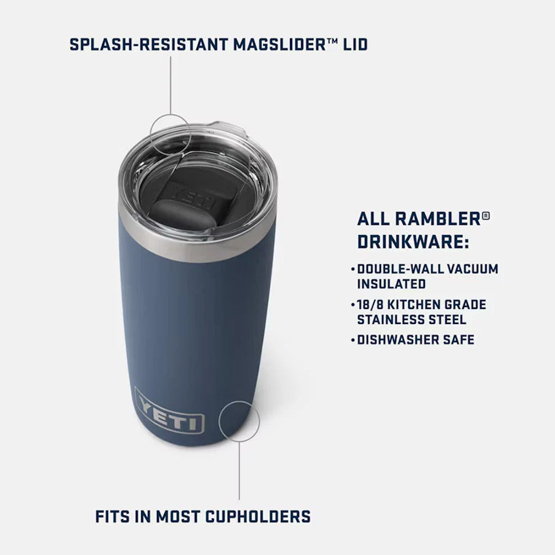 YETI Rambler 10oz Tumbler, Stainless Steel, Detail Shot 4