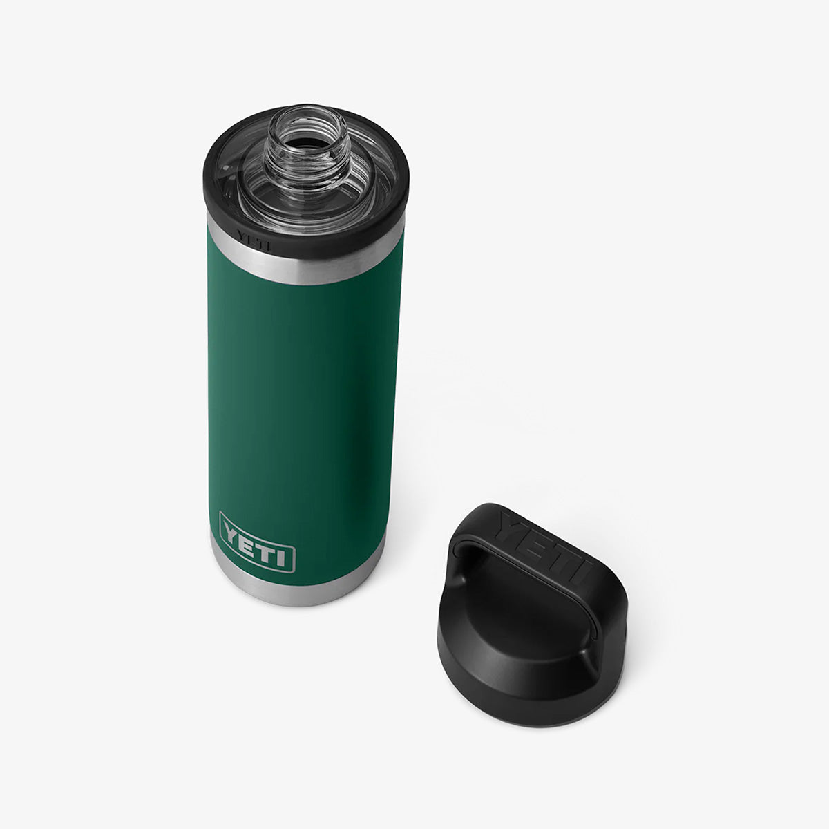 YETI Rambler 18oz Bottle, Black Forest Green, Detail Shot 4