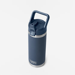 thumbnail YETI Rambler 18oz Straw Bottle, Navy, Detail Shot 3