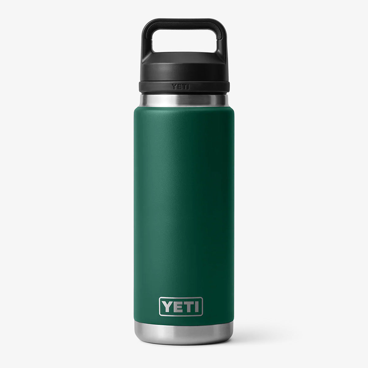 YETI Rambler 26oz Bottle, Black Forest Green, Detail Shot 1