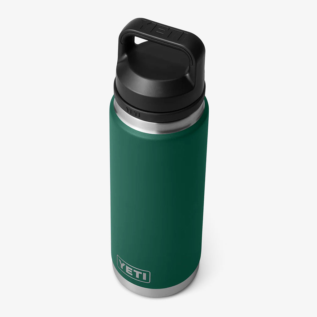YETI Rambler 26oz Bottle, Black Forest Green, Detail Shot 3