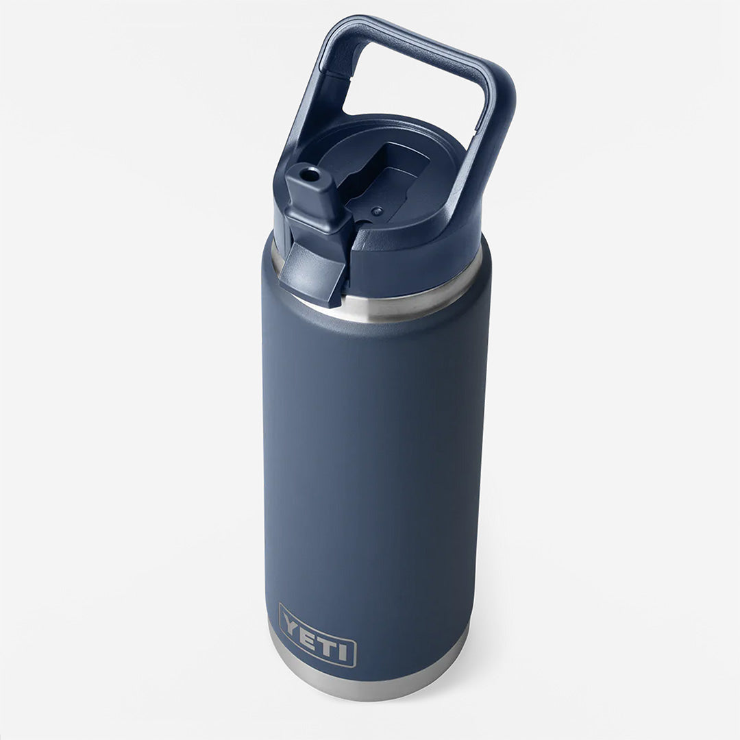 YETI Rambler 26oz Straw Bottle, Navy, Detail Shot 3