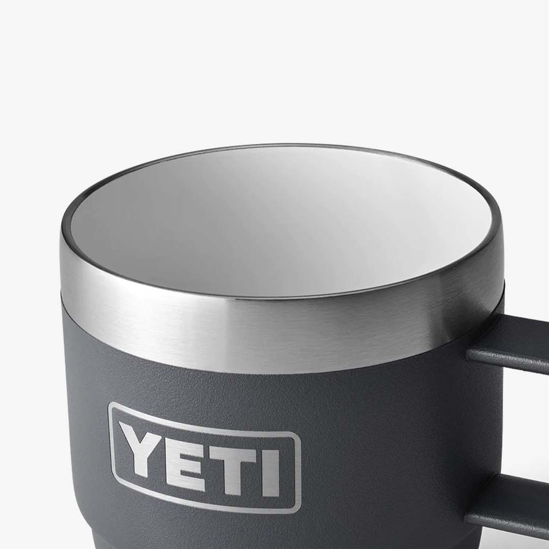 YETI Rambler 6oz Espresso Stackable Mugs, Charcoal, Detail Shot 6