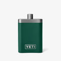 YETI Rambler Flask, Black Forest Green, Detail Shot 1