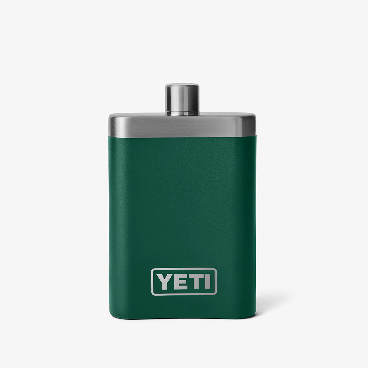 YETI Rambler Flask, Black Forest Green, Detail Shot 1