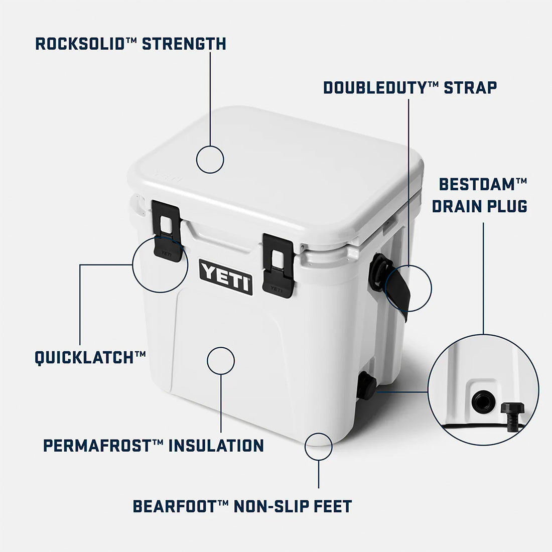 YETI Roadie 24 Cool Box, Navy, Detail Shot 9